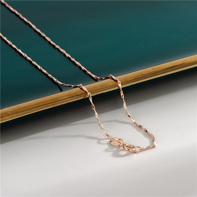 18K Rose Gold Plated Necklaces-C.K Jewelry