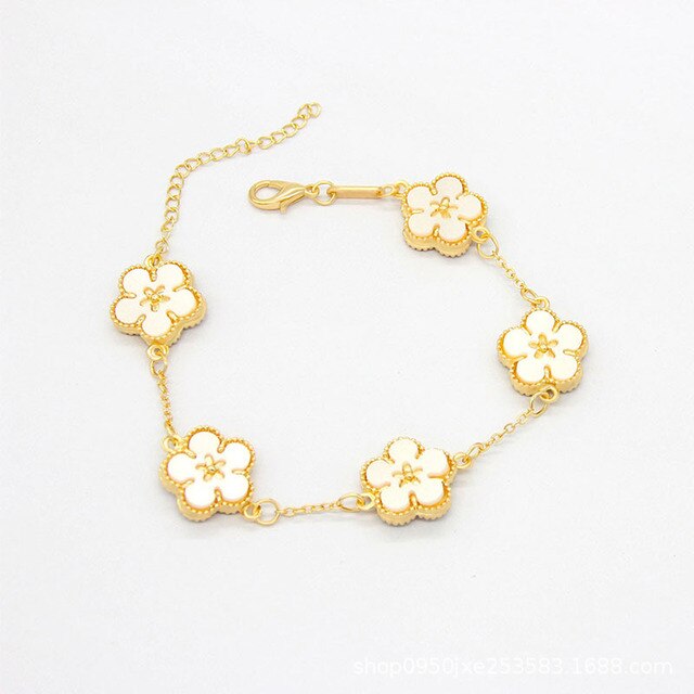 18k Gold Plating Flower Bracelets-C.K Jewelry