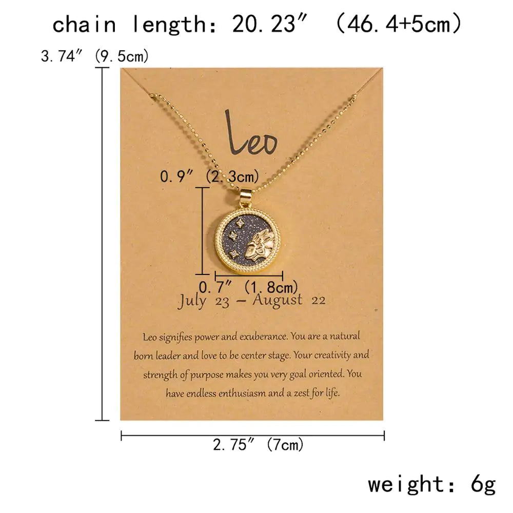 Gold Zodiac Sign Necklace-C.K Jewelry