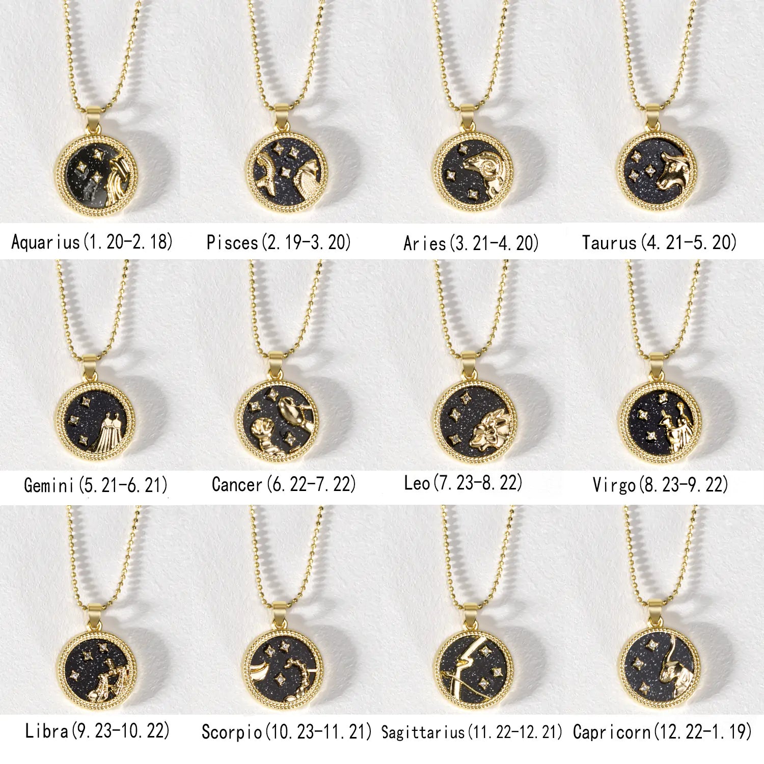 Gold Zodiac Sign Necklace-C.K Jewelry