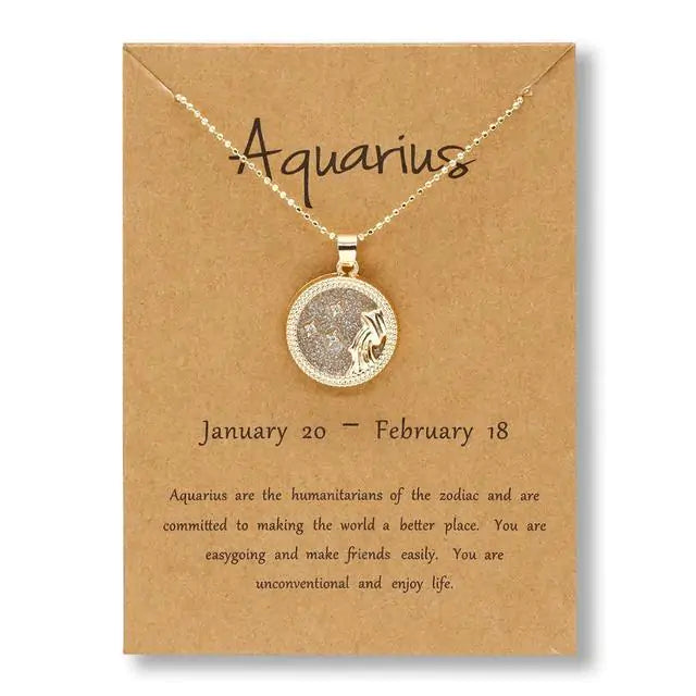 Gold Zodiac Sign Necklace-C.K Jewelry