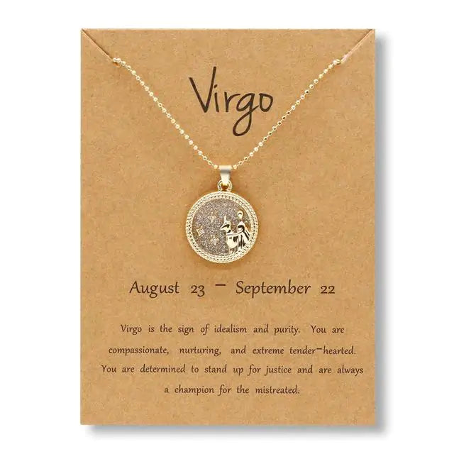 Gold Zodiac Sign Necklace-C.K Jewelry