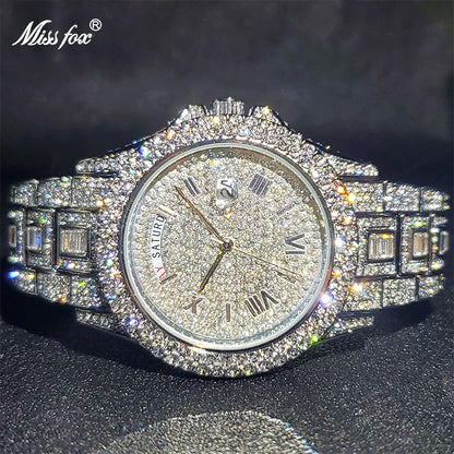 Masculino Diamond Quartz Watches-C.K Jewelry