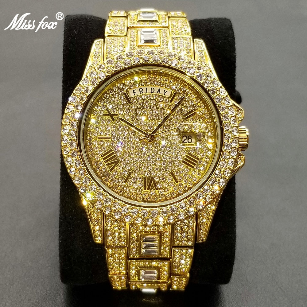 mens luxury crystal watches