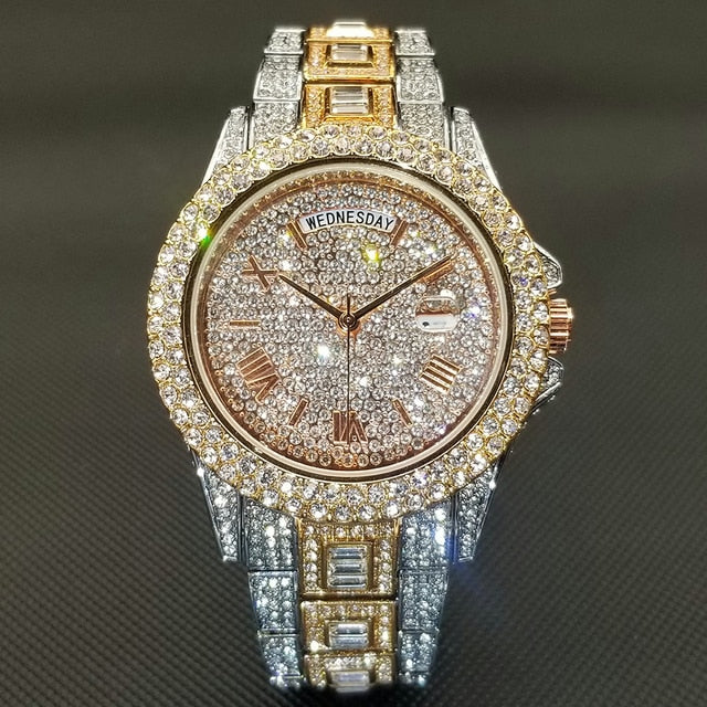 mens luxury crystal watches