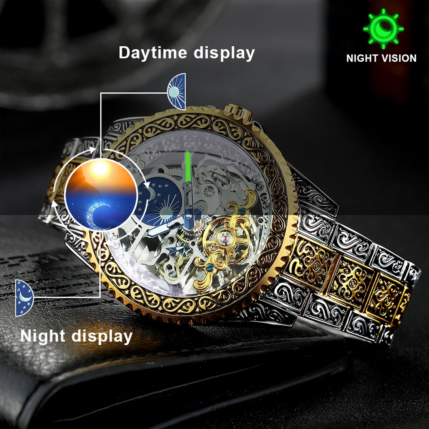 Luxury Moon Phase Mechanical Watches-C.K Jewelry