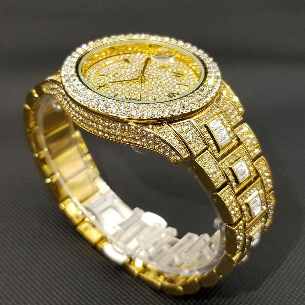 mens luxury crystal watches